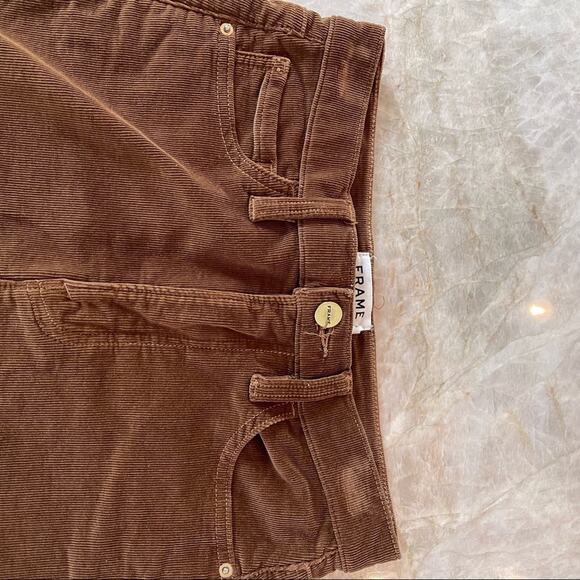 FRAME Le Mini Skirt Warm Tan Thin Corduroy 24 - Picture 10 of 10